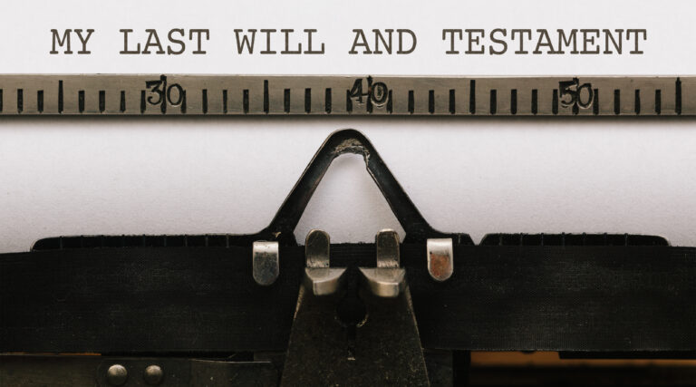 Typewriter with Last Will & Testament